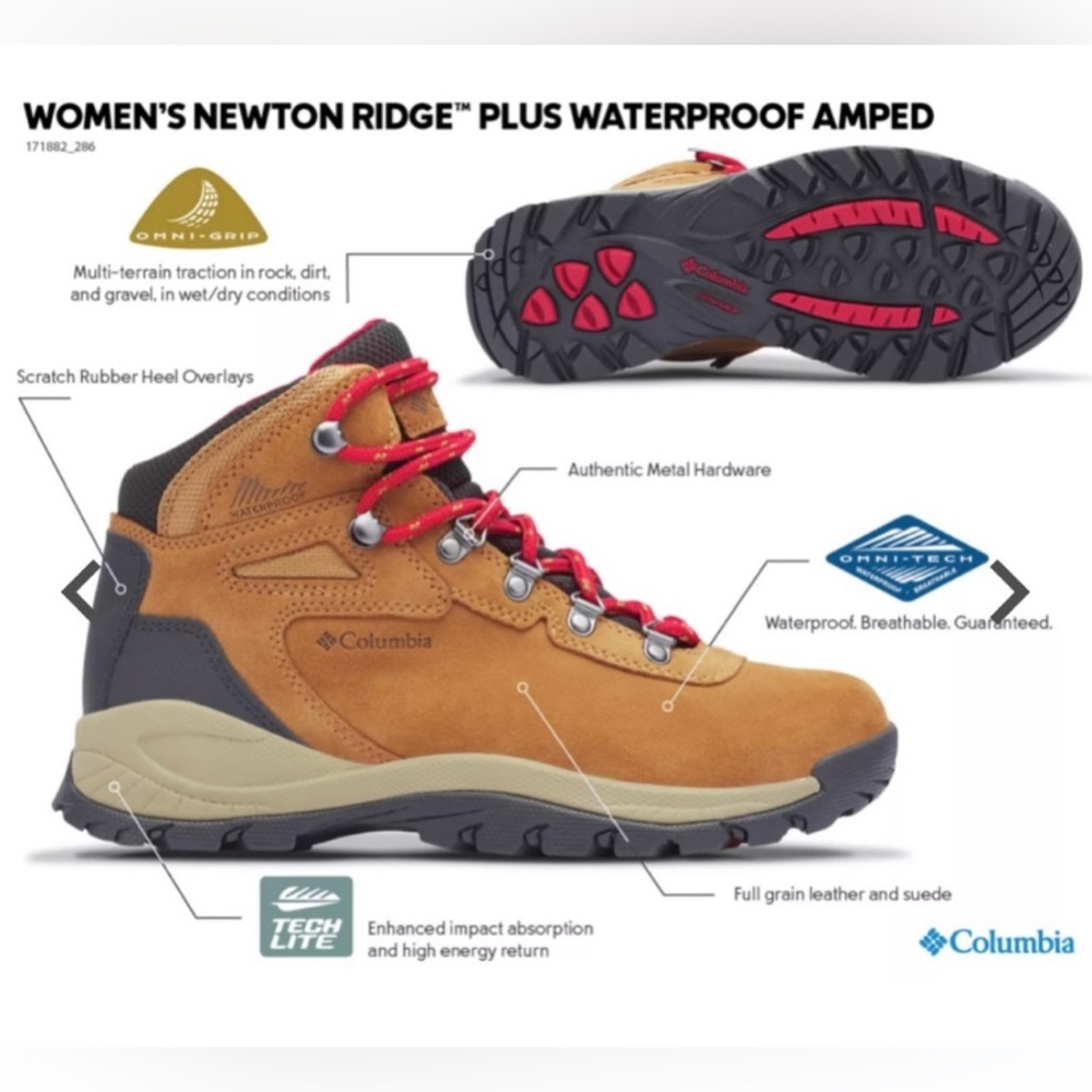 Columbia Newton Ridge Hiking Boot size 7.5 used once